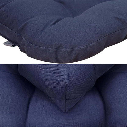 1pair 48 x 48cm Garden Patio Rattan Chair Waterproof Cushion Thick Soft Sofa Cushion(Navy Blue) - Cushions & Pillows by PMC Jewellery | Online Shopping South Africa | PMC Jewellery | Buy Now Pay Later Mobicred