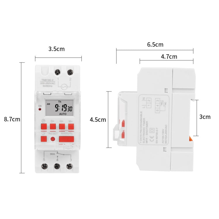 SINOTIMER TM919B-4 12V 30A Programmable Digital Timer Switch Automatic Cycle Timing Controller