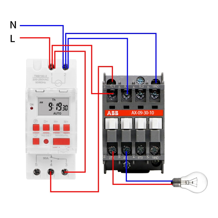 SINOTIMER TM919B-3 24V 30A Programmable Digital Timer Switch Automatic Cycle Timing Controller