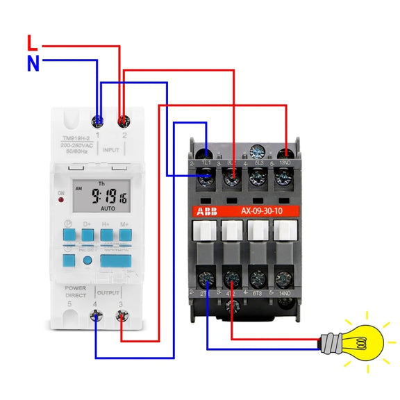 SINOTIMER TM919H-4 12V 16A DIN Rail 4 Pins Voltage Output Digital Switch Timer Automatic Cycle Timing Controller