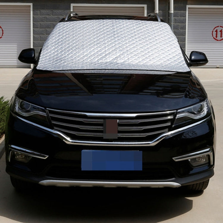 Car Front Windshield Cover Sun Shade Snow Shield Sunscreen Heat Insulation Frostproof Car Coat Half Cover, Style: Protect Wipers(Silver) - Window Foils & Solar Protection by PMC TechLife | Online Shopping South Africa | PMC TechLife | Buy Now Pay Later Mobicred