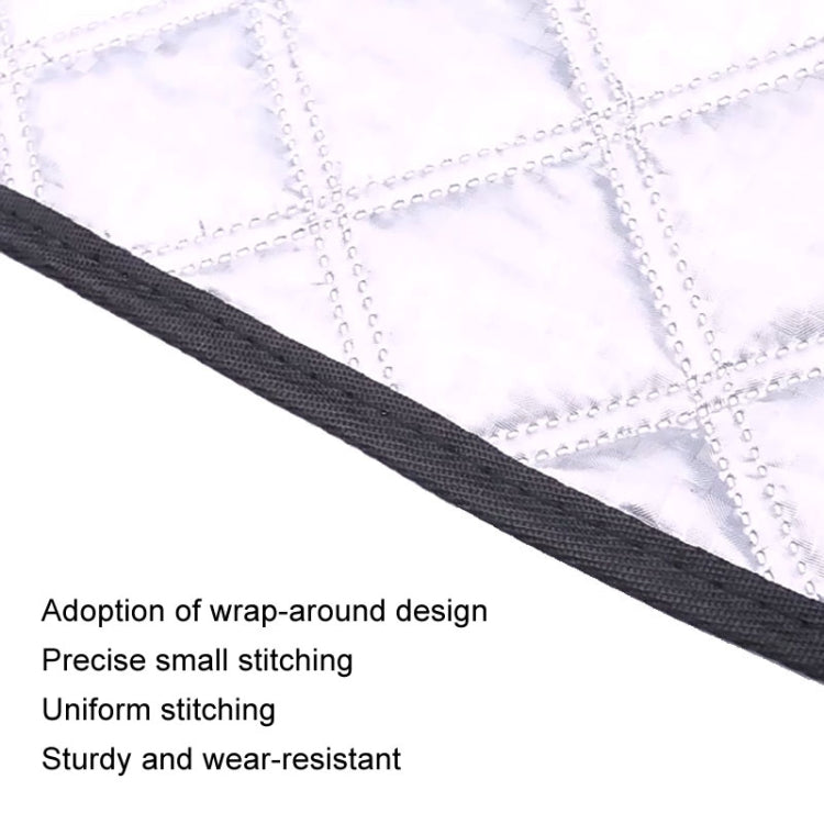 Car Front Windshield Cover Sun Shade Snow Shield Sunscreen Heat Insulation Frostproof Car Coat Half Cover, Style: Protect Wipers(Silver) - Window Foils & Solar Protection by PMC TechLife | Online Shopping South Africa | PMC TechLife | Buy Now Pay Later Mobicred