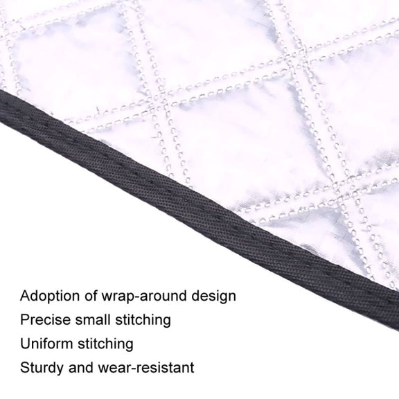 Car Front Windshield Cover Sun Shade Snow Shield Sunscreen Heat Insulation Frostproof Car Coat Half Cover, Style: Protect Wipers(Silver)