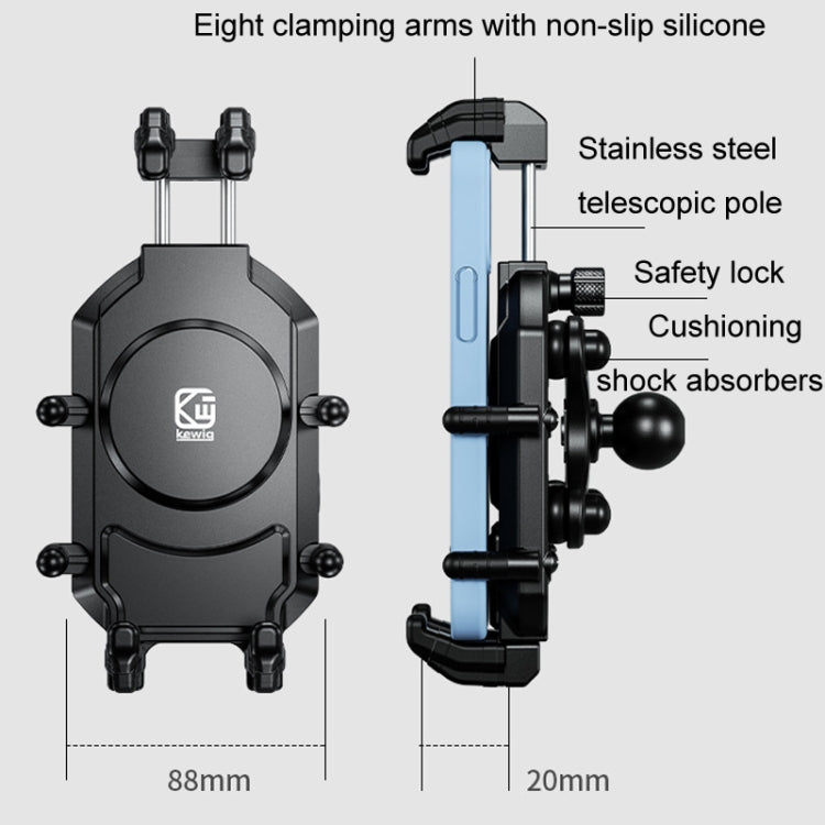 Kewig Motorcycle Octopus Holder Anti-Theft Motorcycle Cell Phone Mounts, Model: M26-C3