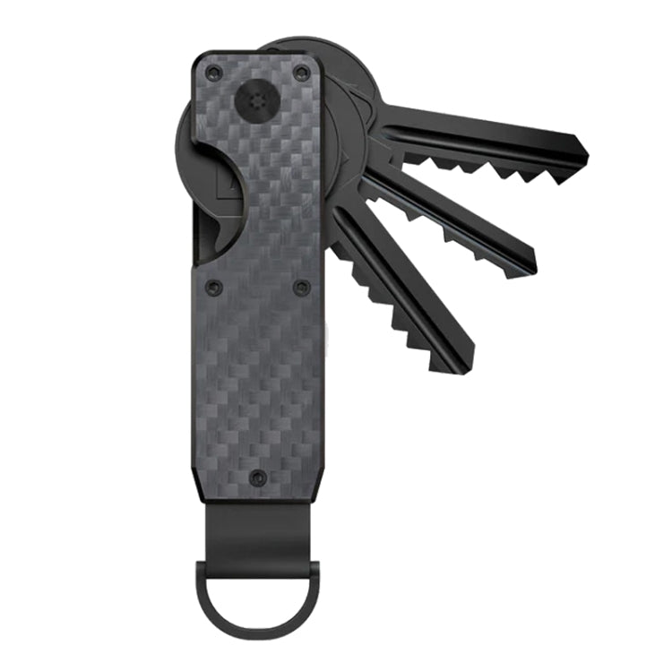 Compact Key Organizer Metal Key Chain Can Hold 2-6 Keys Carbon Fiber - Key Rings by PMC TechLife | Online Shopping South Africa | PMC TechLife | Buy Now Pay Later Mobicred