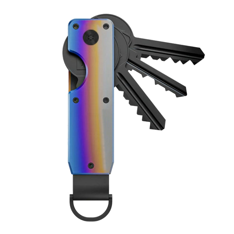 Compact Key Organizer Metal Key Chain Can Hold 2-6 Keys Gradient Color - Key Rings by PMC TechLife | Online Shopping South Africa | PMC TechLife | Buy Now Pay Later Mobicred