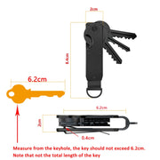 Compact Key Organizer Metal Key Chain Can Hold 2-6 Keys Royal Blue