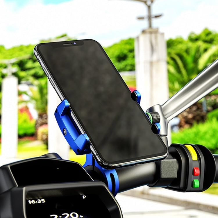 Kewig M7 Bicycle 4 Claws Aluminum Navigational Bracket Outdoor Cycling Cell Phone Holder(Blue)
