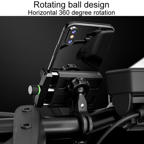 Kewig M7 Bicycle 4 Claws Aluminum Navigational Bracket Outdoor Cycling Cell Phone Holder(Black)