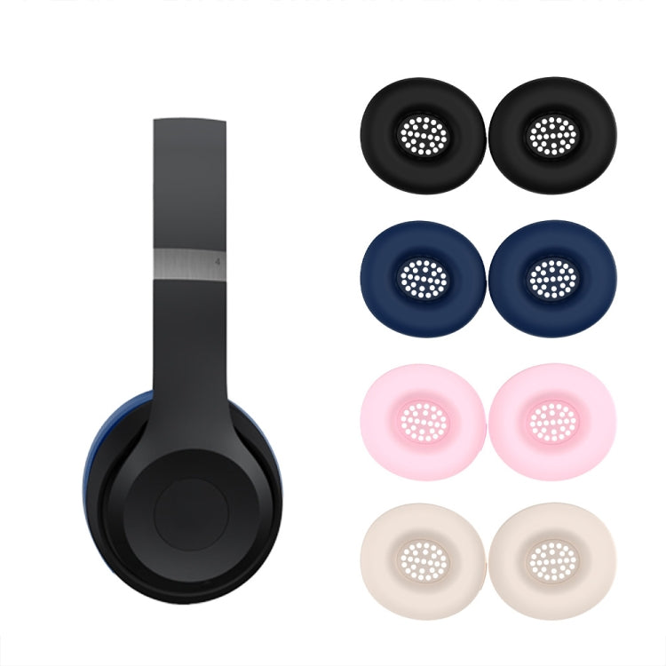 For Beats Solo 4 T21 Bluetooth Headsets Silicone Protective Cover Dustproof Case Earmuffs(Pink)