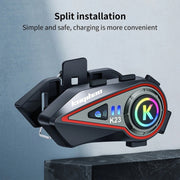 KUQIBAO Motorcycle Helmet Long-Lasting Bluetooth-compatible Headset With Light(Soft Microphone)