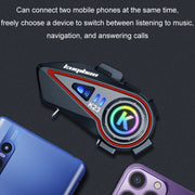 KUQIBAO Motorcycle Helmet Long-Lasting Bluetooth-compatible Headset With Light(Soft Microphone)