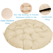 110x110cm Multifunctional Round Thickened Soft Hammock Cradle Cushion(White)