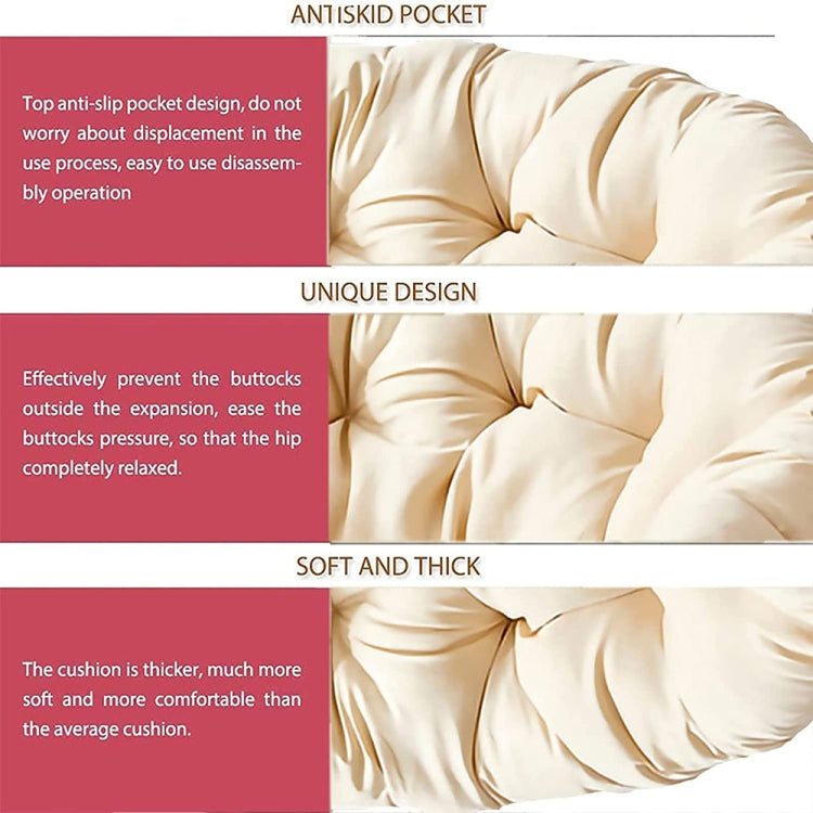 110x110cm Multifunctional Round Thickened Soft Hammock Cradle Cushion(White)