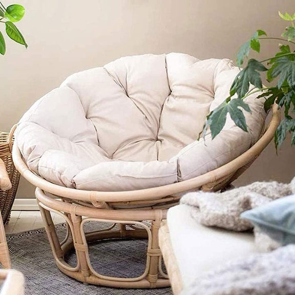 110x110cm Multifunctional Round Thickened Soft Hammock Cradle Cushion(White)