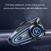 KUQIBAO Motorcycle Helmet Long-lasting Water-resistant Bluetooth-compatible Headset with Light(Soft Microphone)