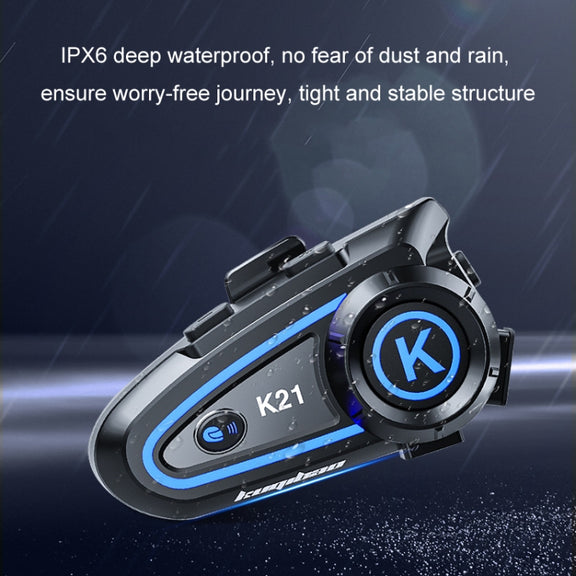 KUQIBAO Motorcycle Helmet Long-lasting Water-resistant Bluetooth-compatible Headset with Light(Soft Microphone)