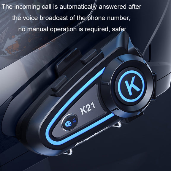 KUQIBAO Motorcycle Helmet Long-lasting Water-resistant Bluetooth-compatible Headset with Light(Soft Microphone)
