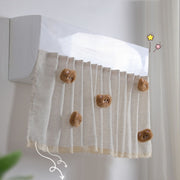 Air Conditioner Windshield Anti-Direct Blow Baby Windshield Curtain Dust Cover, Model: Gray Bear