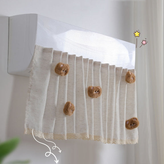 Air Conditioner Windshield Anti-Direct Blow Baby Windshield Curtain Dust Cover, Model: Brown Bear