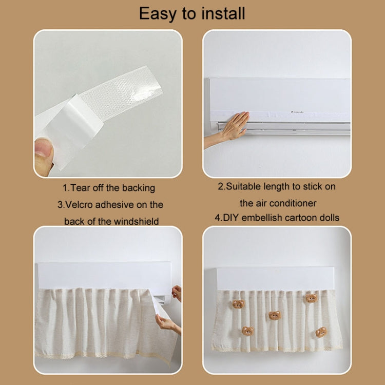 Air Conditioner Windshield Anti-Direct Blow Baby Windshield Curtain Dust Cover, Model: White Rabbit