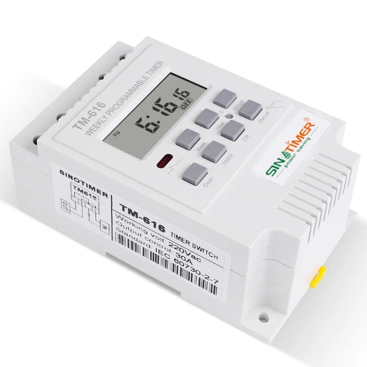 SINOTIMER TM616W-4 12V 30A Weekly Programmable Digital Timer Switch Relay Control - free shipping - PMC TechLife - Order now!