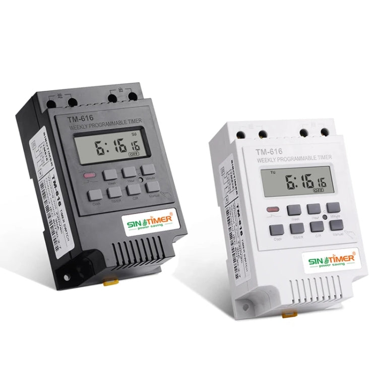 SINOTIMER TM616B-2 220V 30A Weekly Programmable Digital Timer Switch Relay Control
