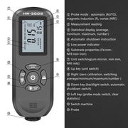 HW-300S High Precision Coating Thickness Gauge Anti-skid Paint Film Gauge(Black Vertical Screen)