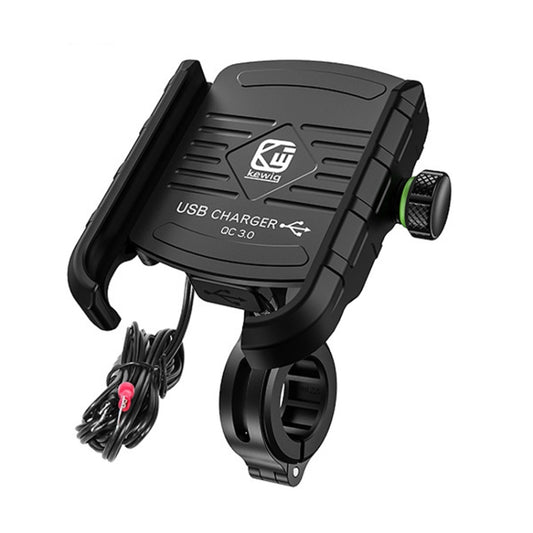 Kewig M8 Motorcycle Navigation Phone Holder Outdoor Riding Charging Bracket(Black) - free shipping - PMC Jewellery - Order now!