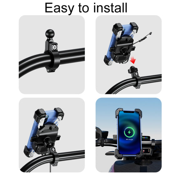 Kewig Motorcycle Navigation Phone Holder Outdoor Riding Charging Bracket, Model: M11-G2-A2