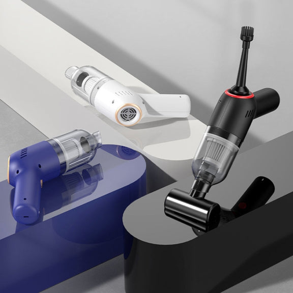 Wireless Charging Car Vacuum Cleaner Mini Handheld High Power Wet and Dry Vacuum Cleaner, Color: Blue