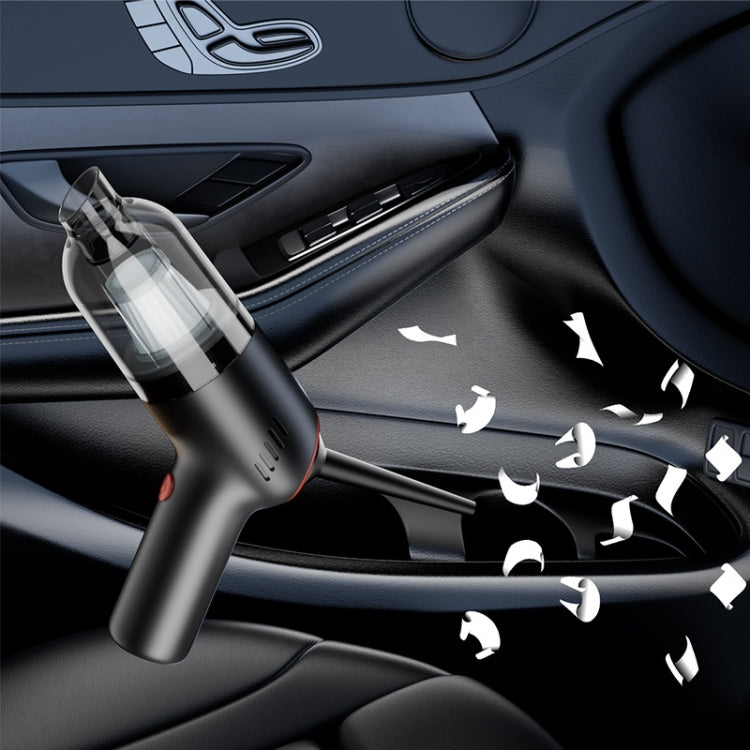 Wireless Charging Car Vacuum Cleaner Mini Handheld High Power Wet and Dry Vacuum Cleaner, Color: Black