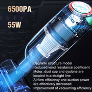 Wireless Charging Car Vacuum Cleaner Mini Handheld High Power Wet and Dry Vacuum Cleaner, Color: Blue