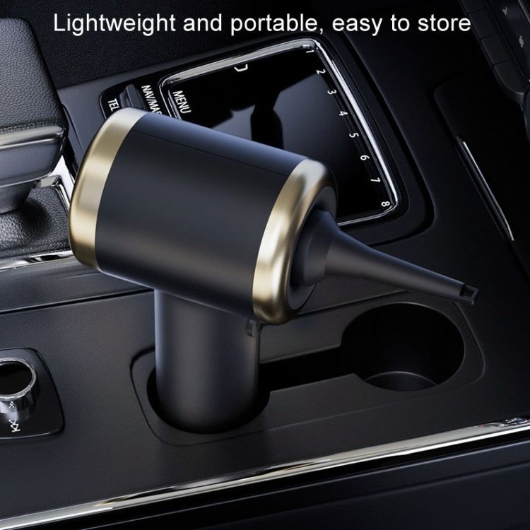 Car Vacuum Cleaner Vacuum Blower Dual Purpose Wireless Mini Vacuum Cleaner(Black Gold) - Vacuum Cleaner by PMC TechLife | Online Shopping South Africa | PMC TechLife | Buy Now Pay Later Mobicred
