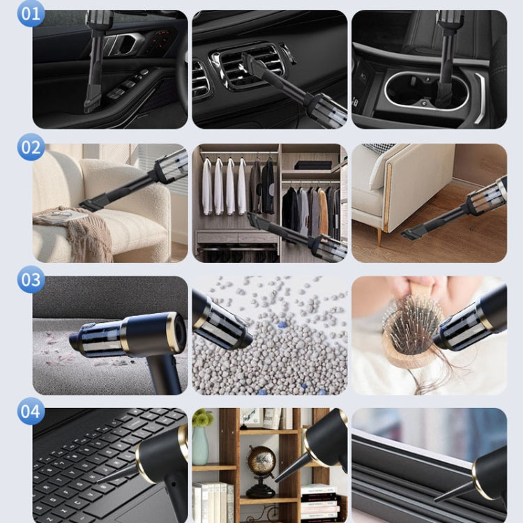 Car Vacuum Cleaner Vacuum Blower Dual Purpose Wireless Mini Vacuum Cleaner(White Silver) - Vacuum Cleaner by PMC TechLife | Online Shopping South Africa | PMC TechLife | Buy Now Pay Later Mobicred