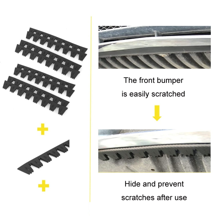 8pcs /Set Car Bumper Serrated Anti-collision Plate Decoration(Carbon Pattern) - Anti Collision Sticker by PMC TechLife | Online Shopping South Africa | PMC TechLife | Buy Now Pay Later Mobicred
