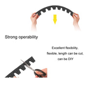 8pcs /Set Car Bumper Serrated Anti-collision Plate Decoration(Black)
