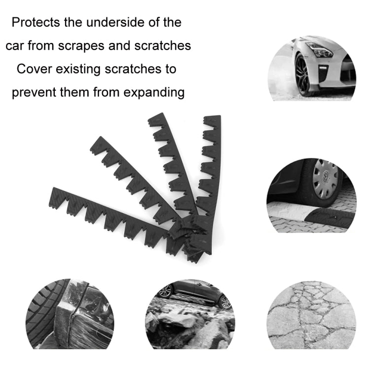 8pcs /Set Car Bumper Serrated Anti-collision Plate Decoration(Black)