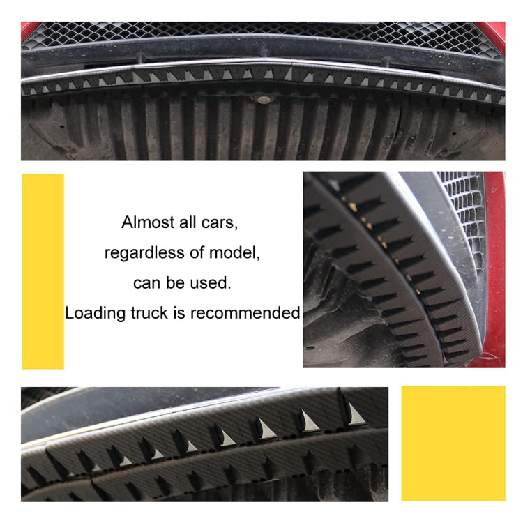 8pcs /Set Car Bumper Serrated Anti-collision Plate Decoration(Black)