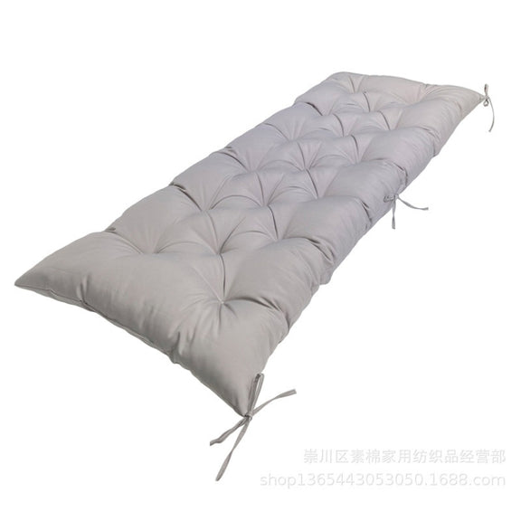 100x50x8cm Outdoor Bench Water-resistant Sunscreen Thickened Soft Cushion(Light Gray)