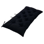 120x50x8cm Outdoor Bench Water-resistant Sunscreen Thickened Soft Cushion(Black)