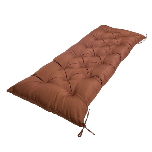 150x50x8cm Outdoor Bench Water-resistant Sunscreen Thickened Soft Cushion(Deep Coffee)