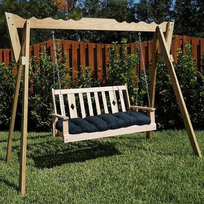 150x50x8cm Outdoor Bench Waterproof Sunscreen Thickened Soft Cushion(Navy Blue) - free shipping - PMC Jewellery - Order now!