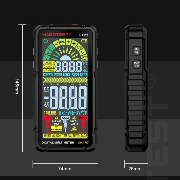 HABOTEST Automatic Range Digital Display Ultra-Clear Intelligent Current Multimeter - free shipping - PMC Jewellery - Order now!