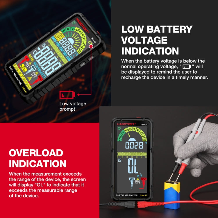 HABOTEST Automatic Range Digital Display Ultra-Clear Intelligent Current Multimeter - free shipping - PMC Jewellery - Order now!