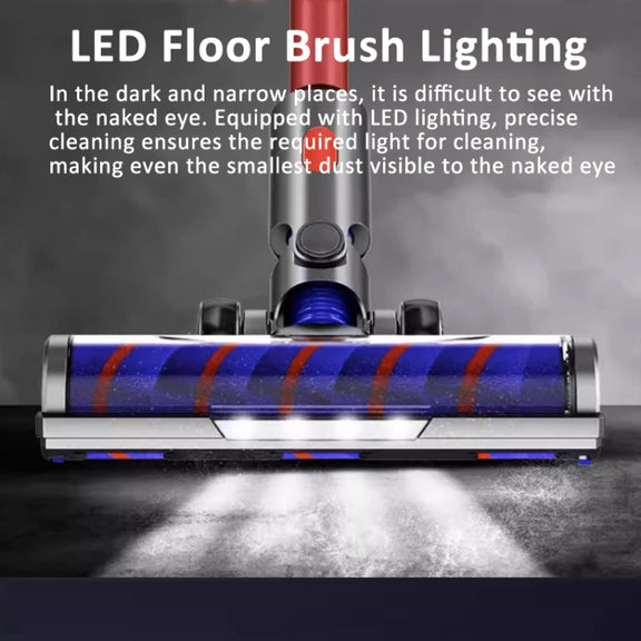 For Dyson V6 Vacuum Cleaner Soft Velvet Floor Brush Head with LED Lighting Independent Motor
