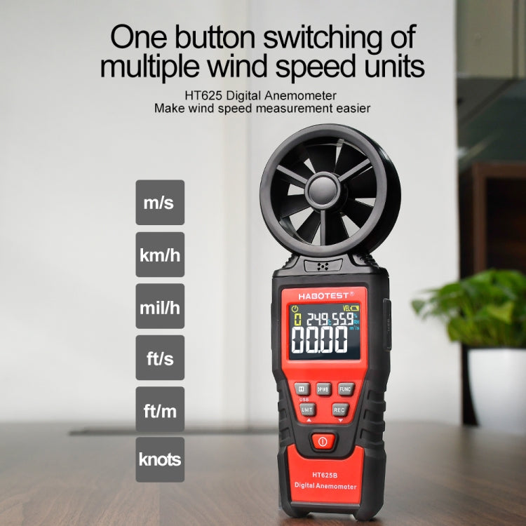HABOTEST Handheld High-Precision Digital Anemometer With USB(HT625B) - free shipping - PMC Jewellery - Order now!
