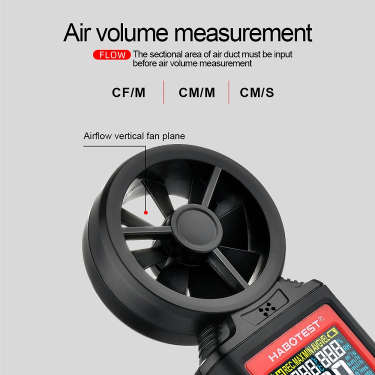 HABOTEST Handheld High-Precision Digital Anemometer With USB(HT625B) - free shipping - PMC Jewellery - Order now!