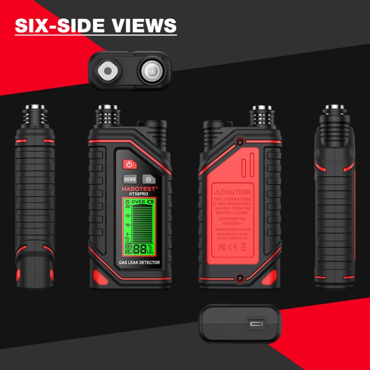 HABOTEST Portable Rechargeable Gas Detector - free shipping - PMC TechLife - Order now!