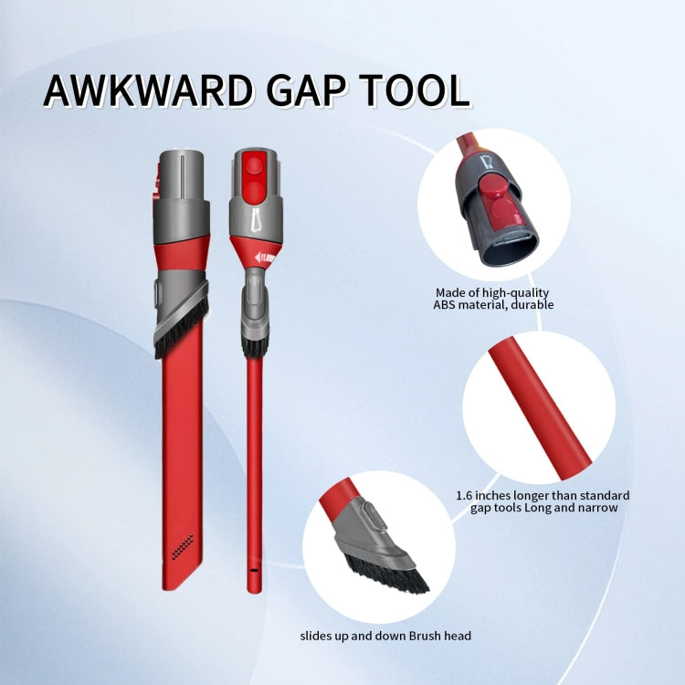 For Dyson V7 V8 V10 V11 V12 V15 Vacuum Cleaner Ultra-narrow Crevice Brush Tool - For Dyson Accessories by PMC TechLife | Online Shopping South Africa | PMC TechLife | Buy Now Pay Later Mobicred